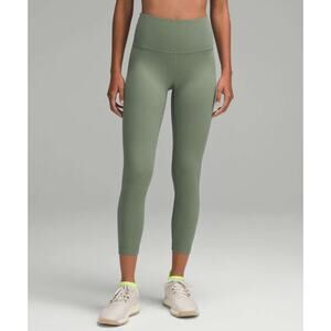 Lululemon Wunder Train High-Rise Ribbed Leggings Tights 25" in Eucalyptus Size 8
